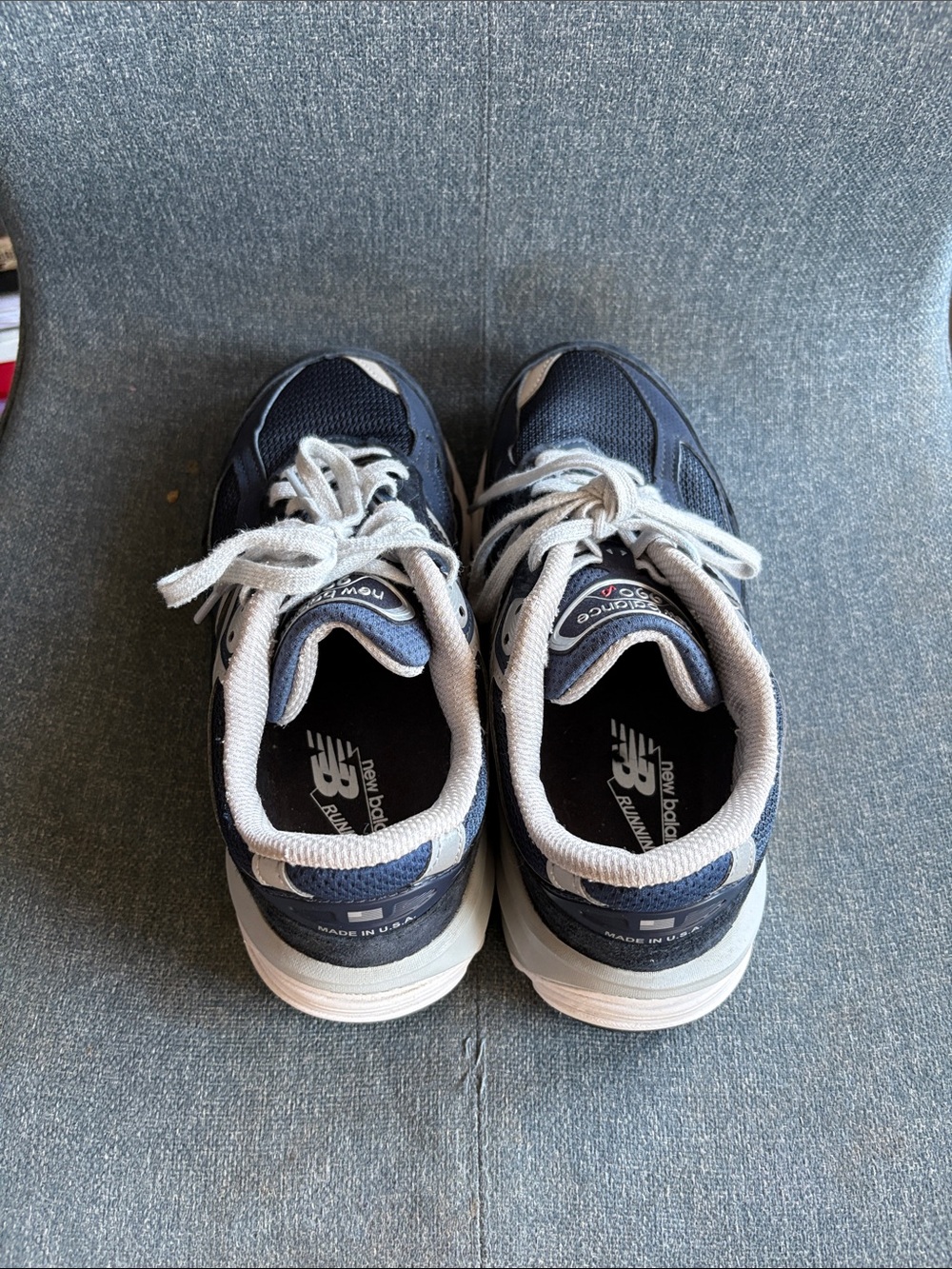 New Balance Women's 990v6 Navy Made in USA Suede Sneakers Size 7 2E W990NV6 - Picture 2 of 4